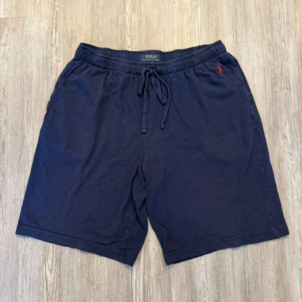 Polo Ralph Lauren Mens Medium‎ Cotton Lounge Shorts Navy
